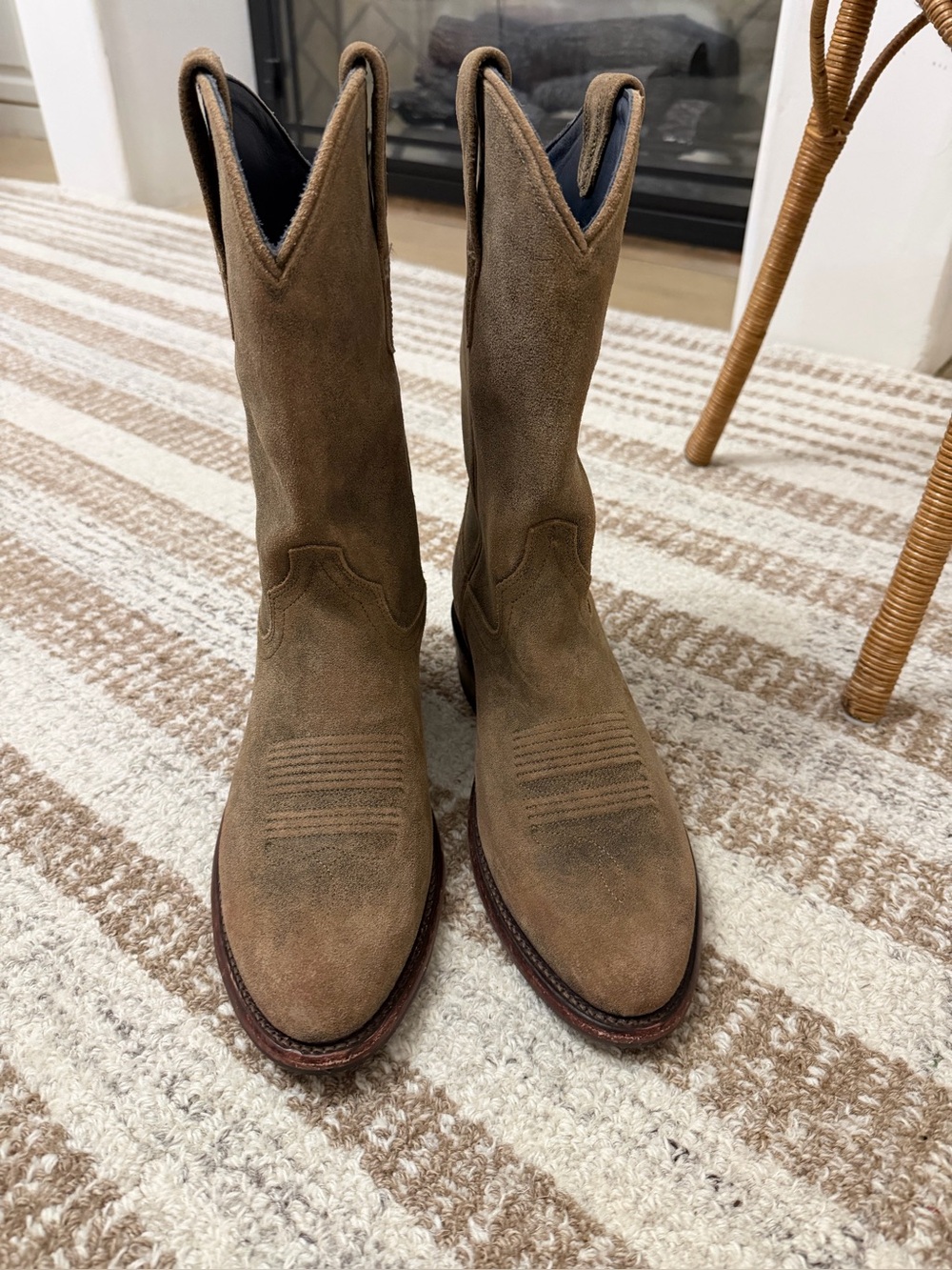 Tecovas Johnny gravel Suede Western Cowboy Western Boots Men's US 8 D